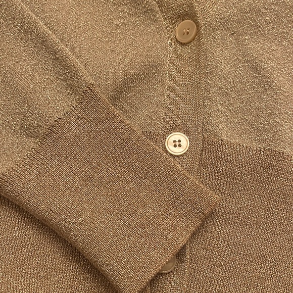 J. Crew Merino Wool Metallic Cropped Cardigan - Picture 6 of 9